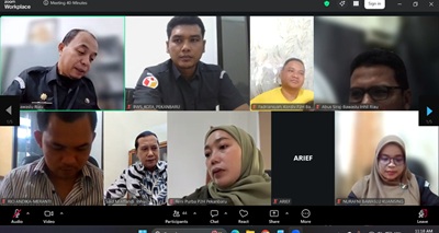 Bawaslu Kota Pekanbaru mengikuti kegiatan koordinasi pelaksanaan Pendidikan Pengawasan Partisipatif (P2P) Tahun 2026