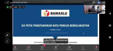 Bawaslu Pekanbaru Ikuti Sosialisasi Uji Petik Daftar Pemilih Berkelanjutan