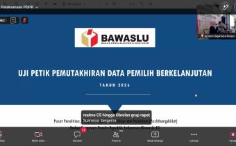 Bawaslu Pekanbaru Ikuti Sosialisasi Uji Petik Daftar Pemilih Berkelanjutan